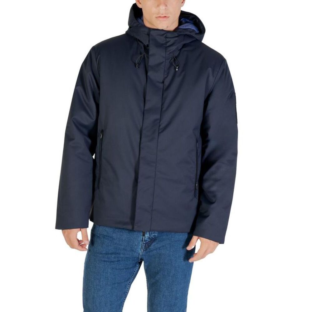 Ea7 Hooded Jacket Men blue Jackets